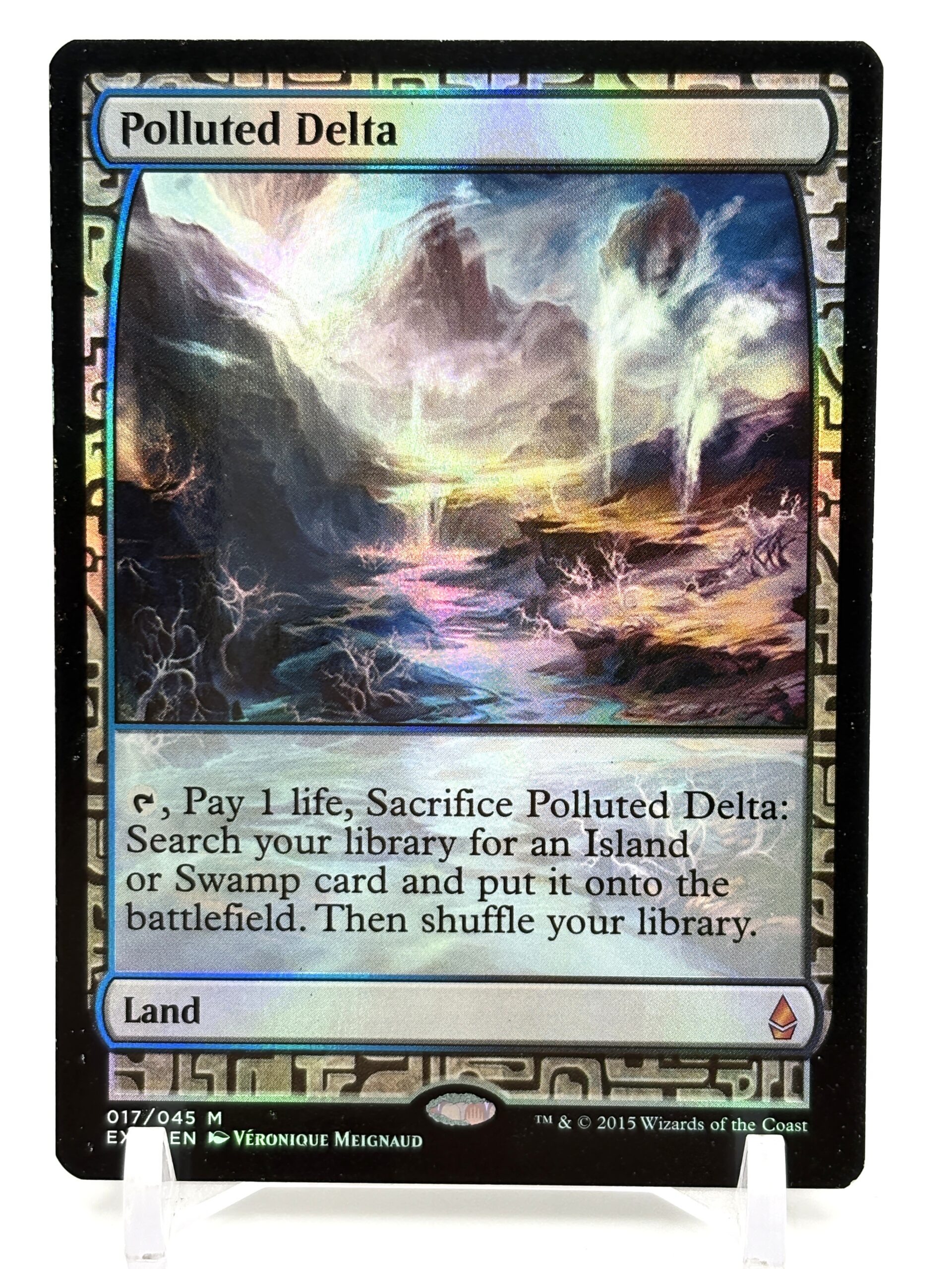 MTGカード紹介 | 汚染された三角州/Polluted Delta(ゼンディカーの夜明け エクスペディション版)