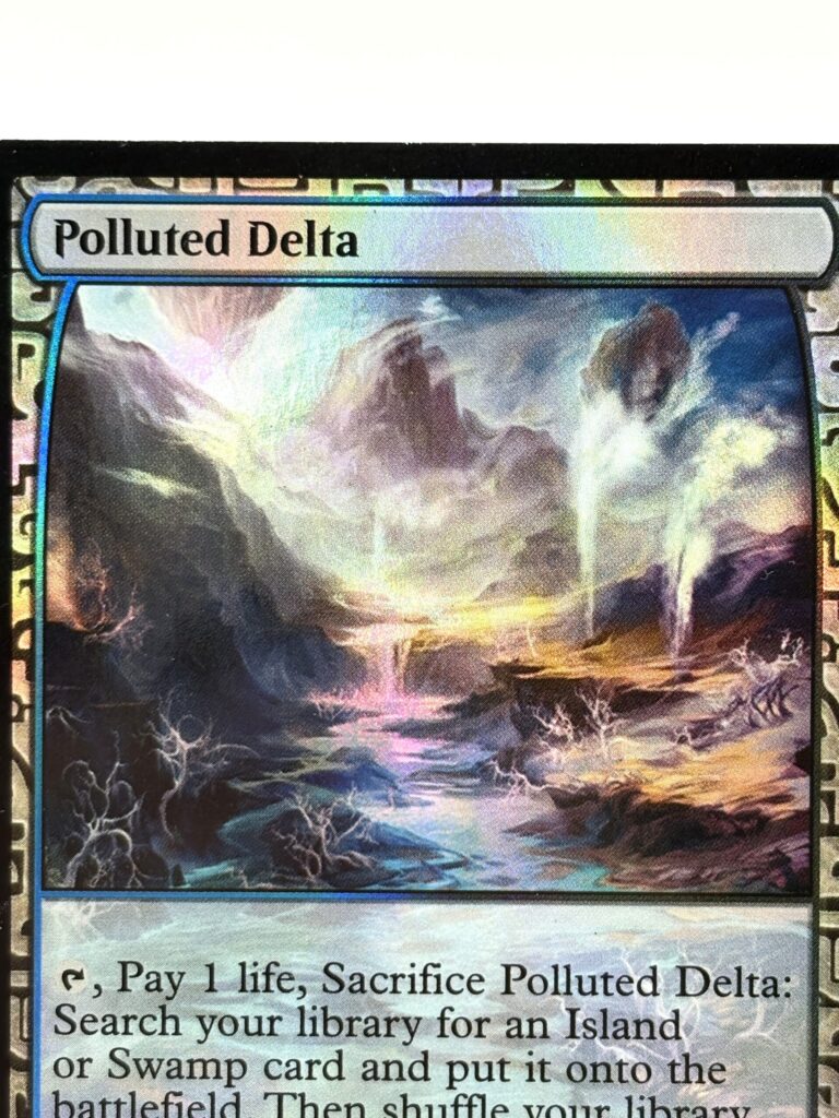 MTGカード紹介 | 汚染された三角州/Polluted Delta(ゼンディカーの夜明け エクスペディション版)